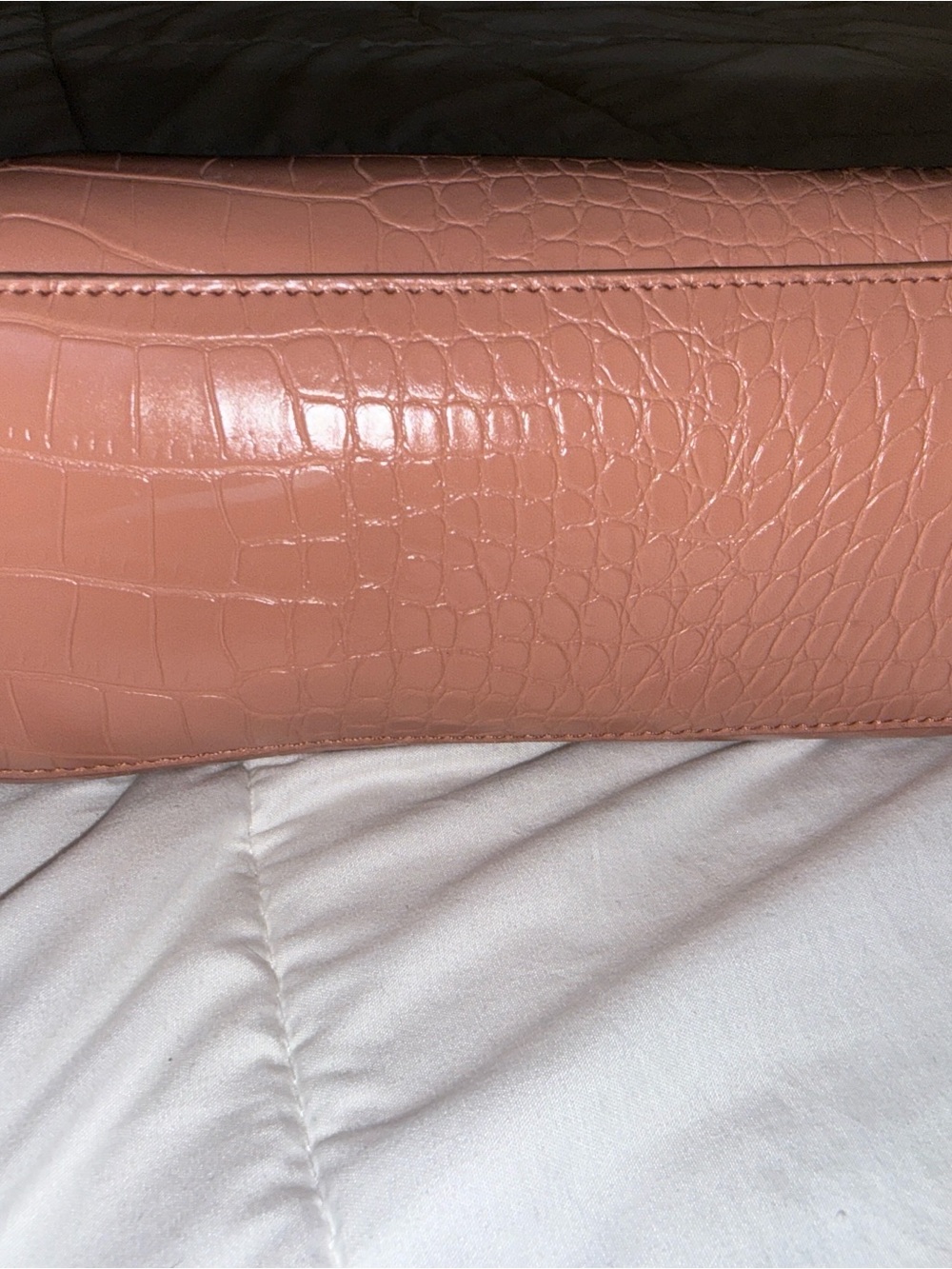 wild fable Croc-Embossed Blush Pink Clutch